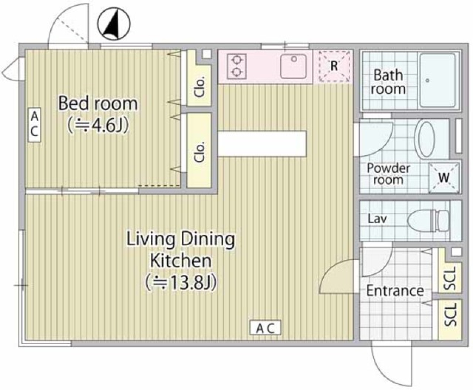 ＥＭＢＥＬＬＩＲ中野富士見町　402号室［ペット可］の間取り図