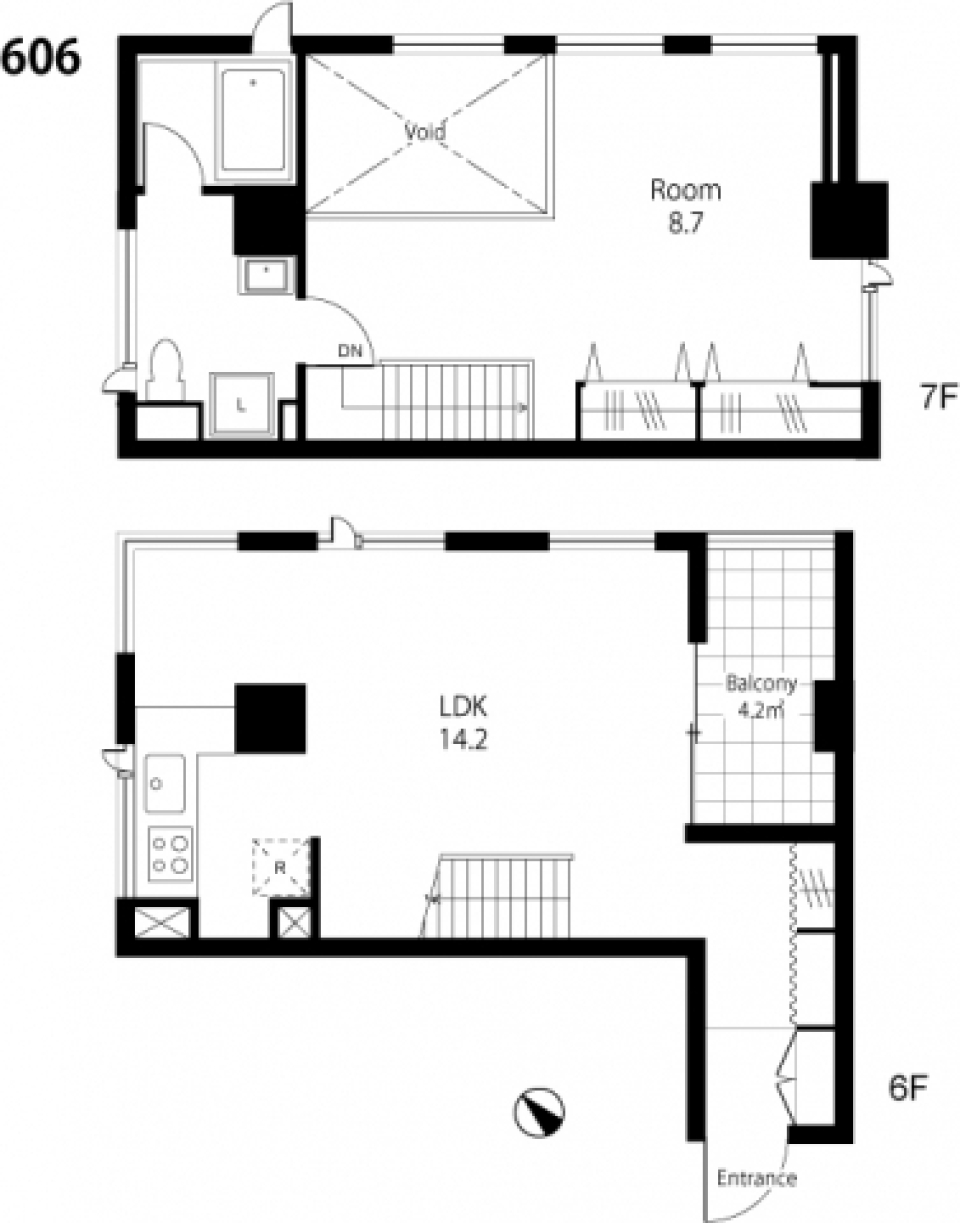プライムアーバン浮間公園　606号室［ペット可］の間取り図