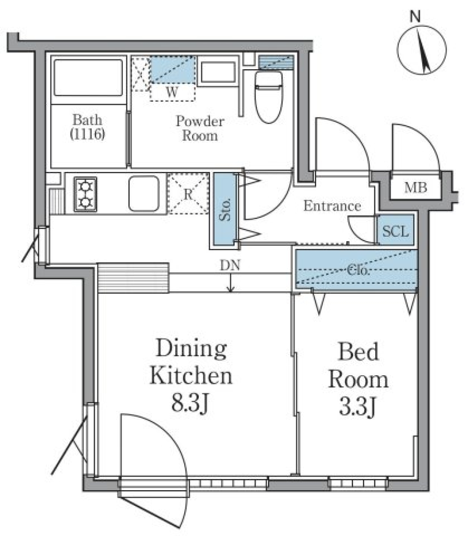 Green view 笹塚　102号室の間取り図