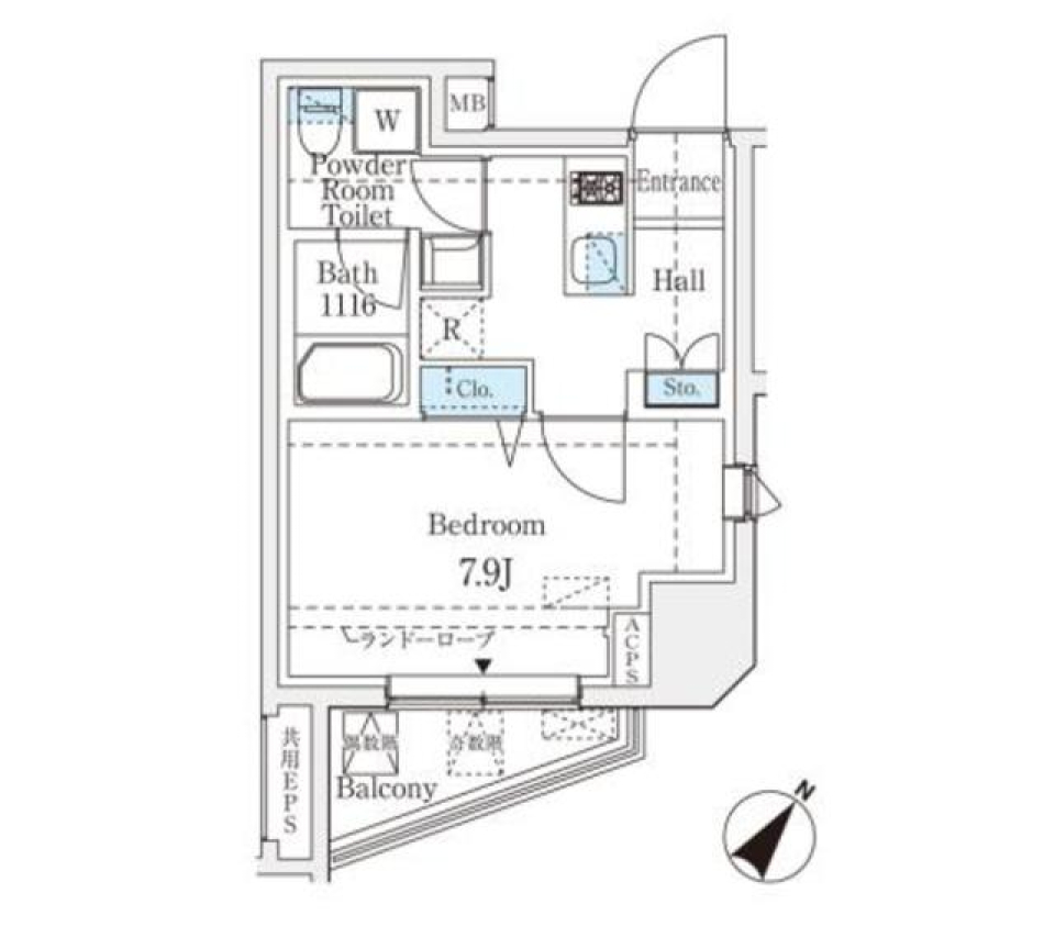 プライムレジデンス渋谷　1101号室の間取り図