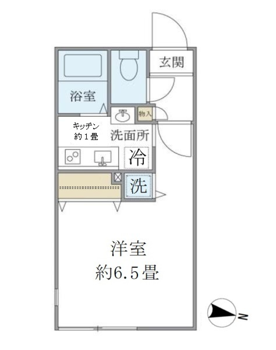 モデュロール上落合　102号室の間取り図