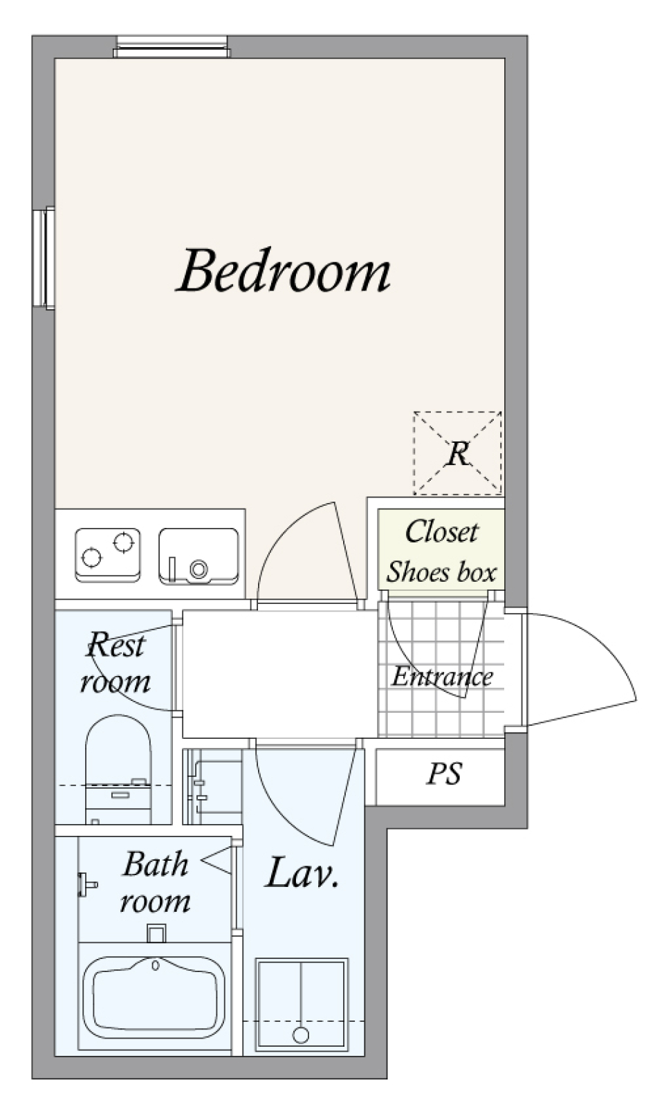 ＧＲＡＮ ＰＡＳＥＯ 島津山Ｅａｓｔ　302号室［新築］の間取り図