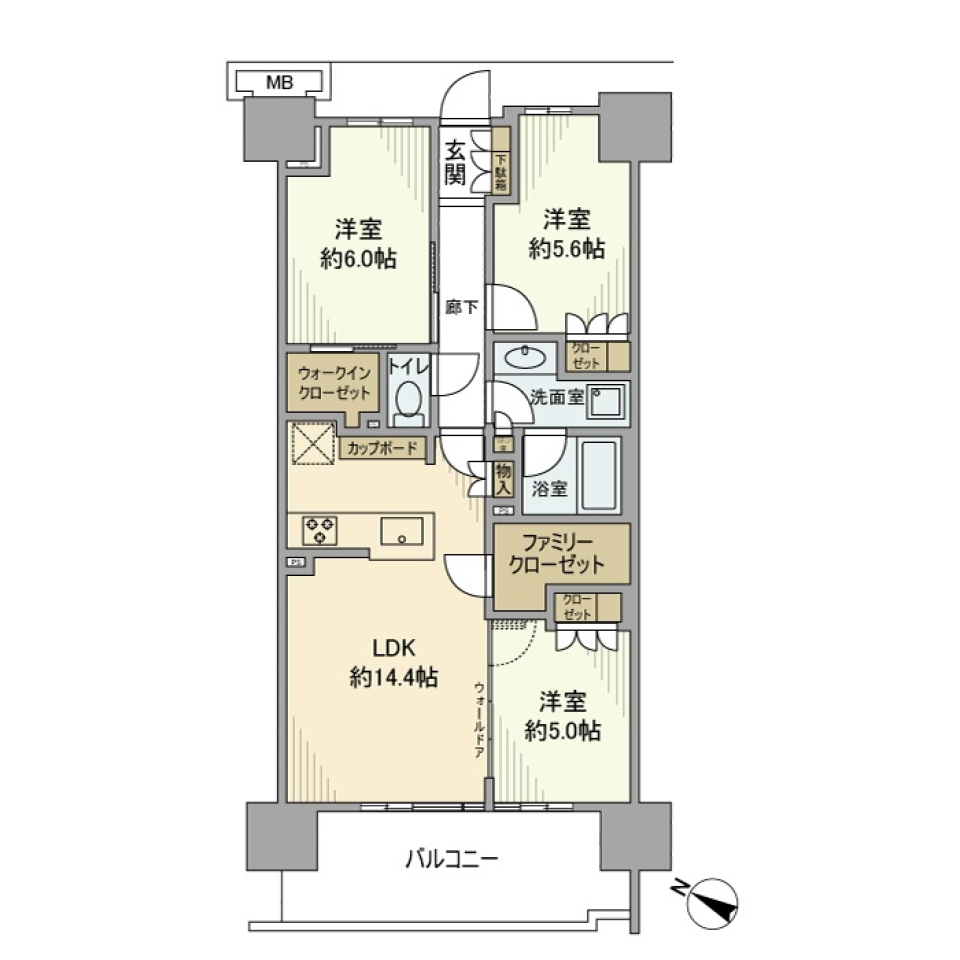 ＳＨＩＮＴＯ　ＣＩＴＹ　Ａ棟　1308号室の間取り図