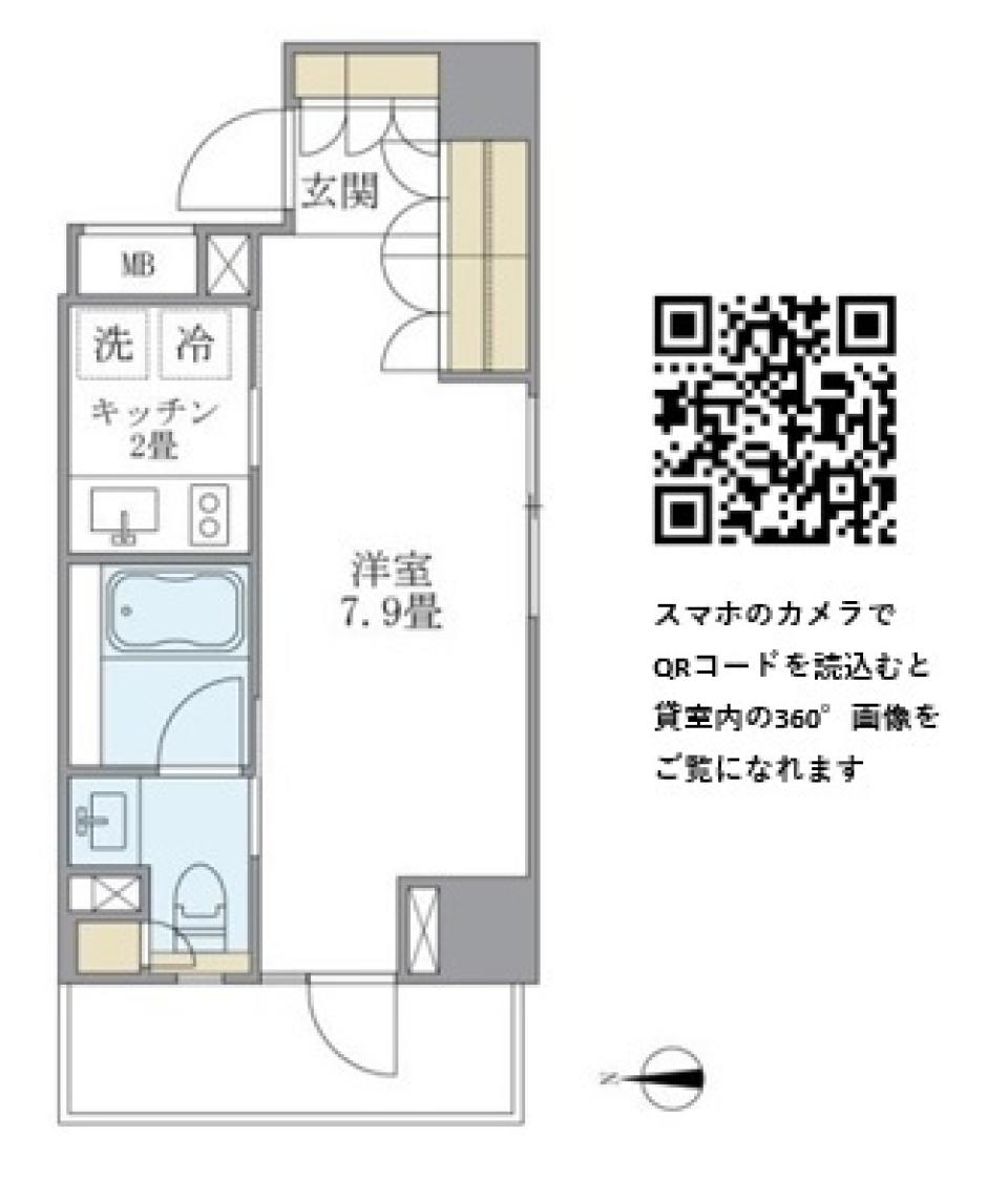 Ｂｒｉｌｌｉａ　ｉｓｔ　白金高輪　702号室の間取り図
