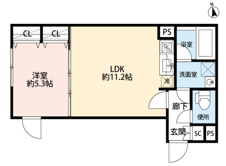 LEGALAND白山　304号室の間取り図