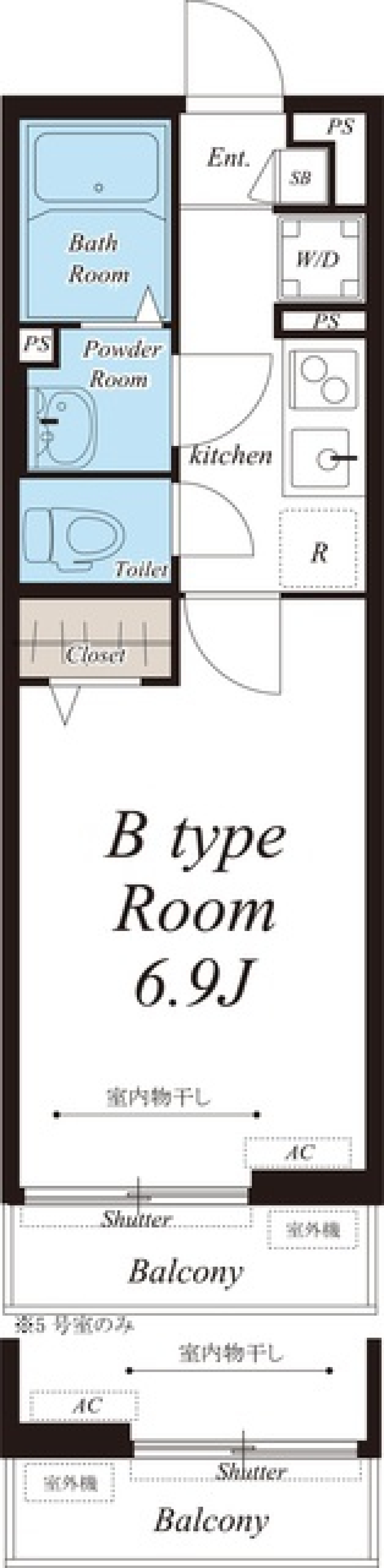 リブリ・江北Ⅱ　203号室の間取り図