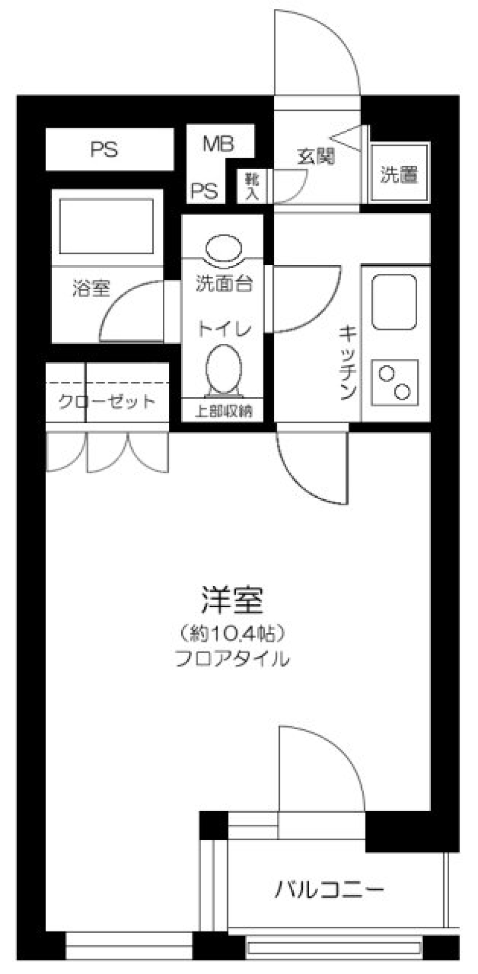 菱和パレス西麻布　407号室の間取り図