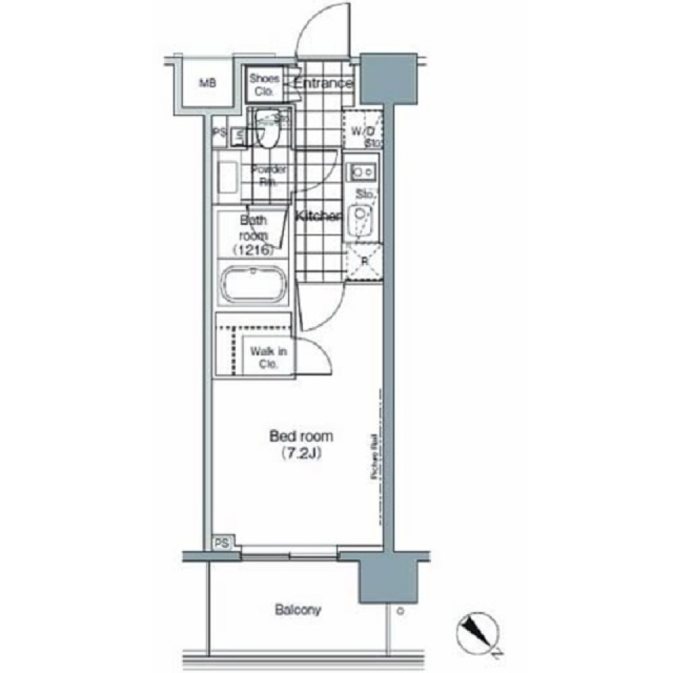 パークハビオ赤坂　902号室［ペット可］の間取り図