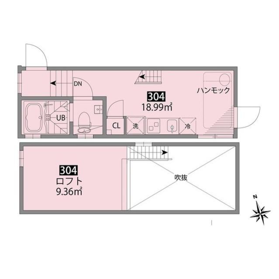 梅ヶ丘アパートメントの間取り図