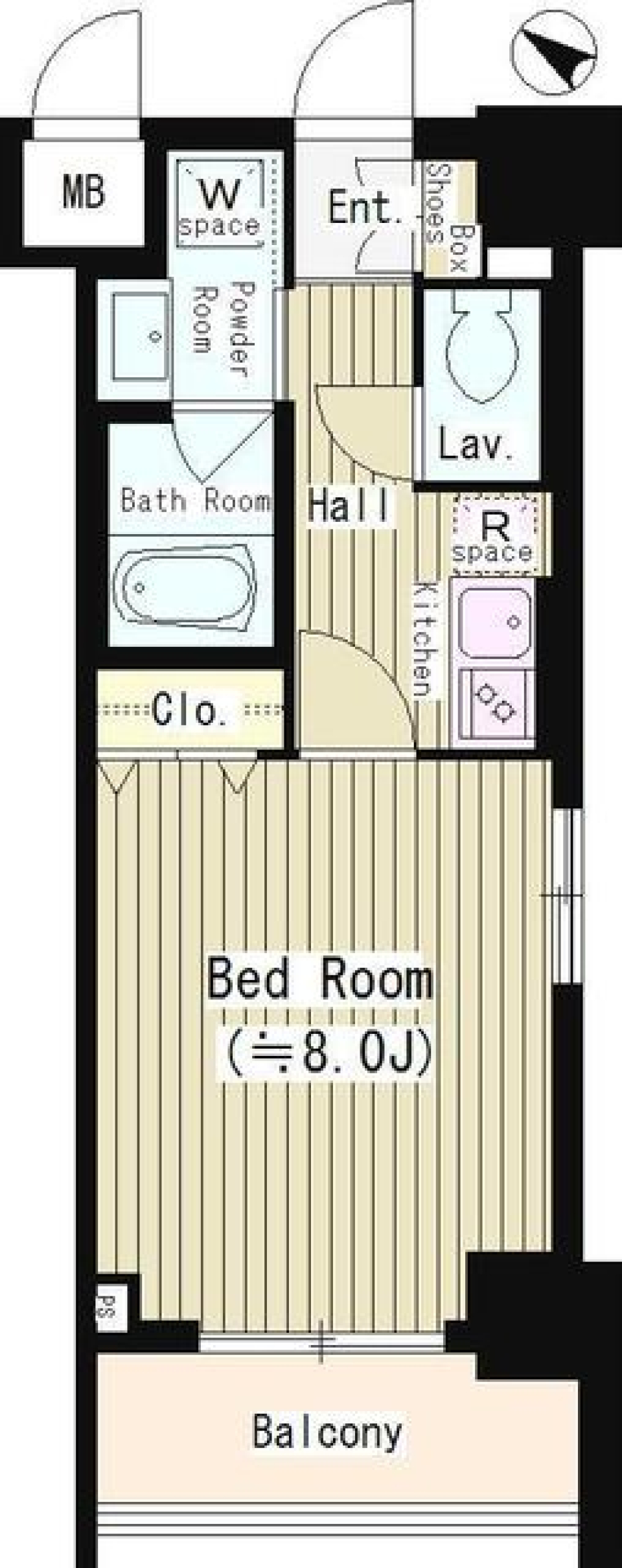 ベルヴュコート立川　908号室の間取り図