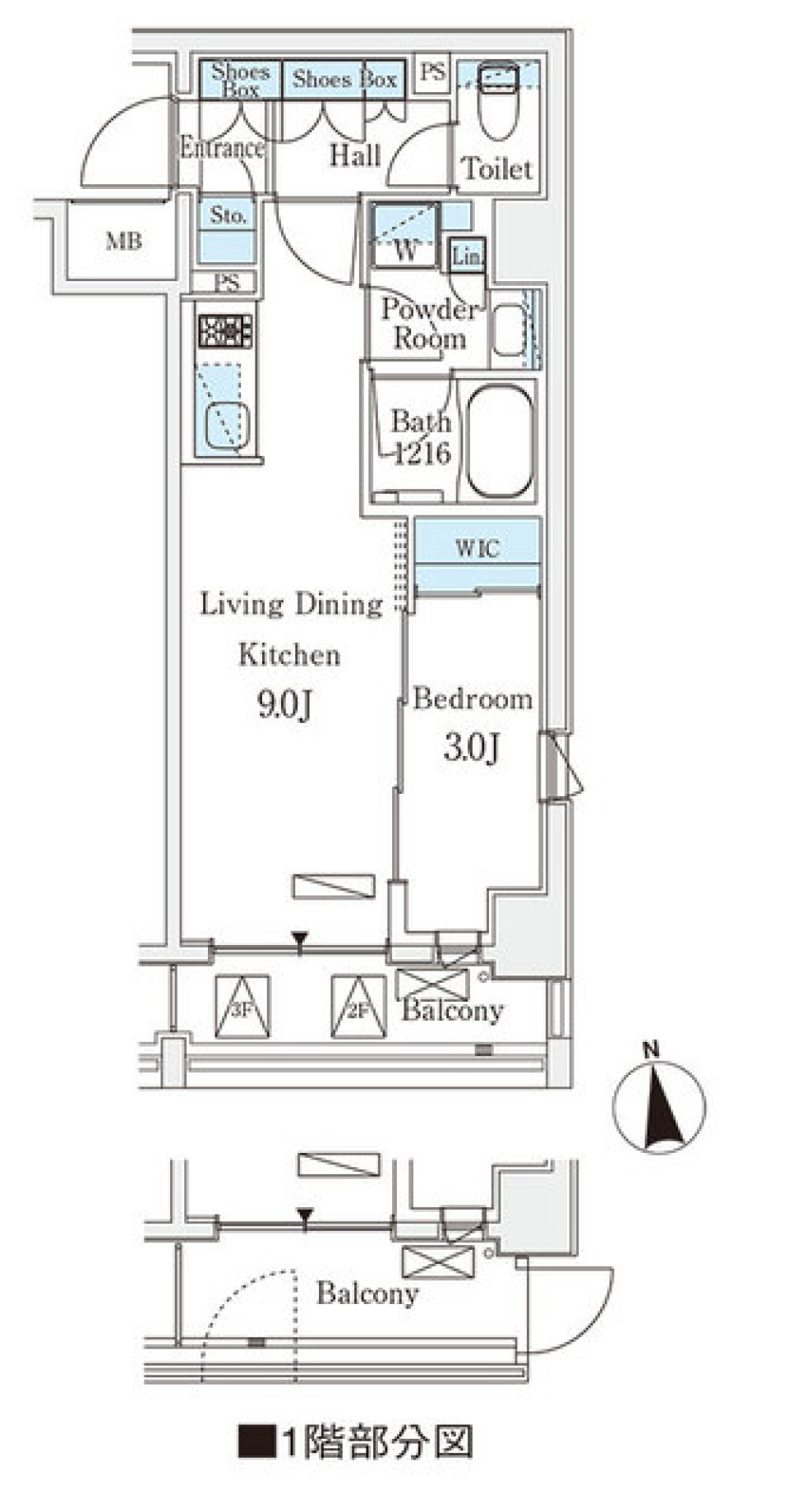 イプセ碑文谷　105号室の間取り図