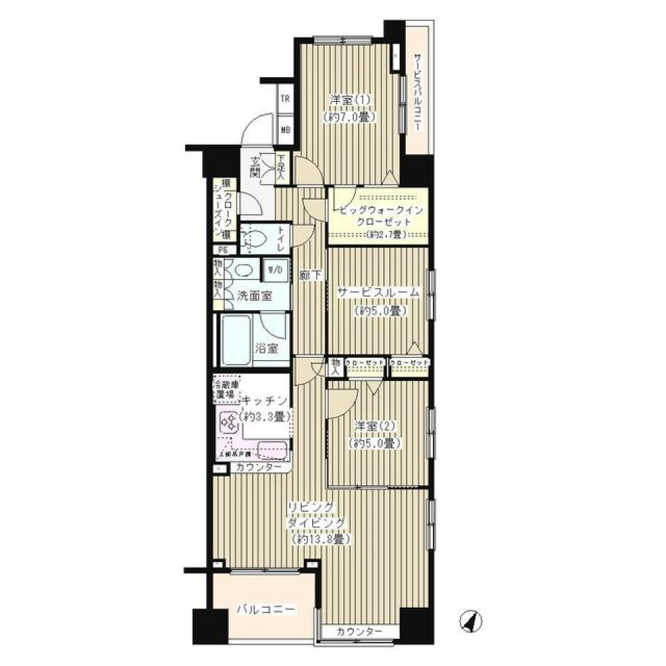 ＫＤＸレジデンス日本橋水天宮　606号室の間取り図