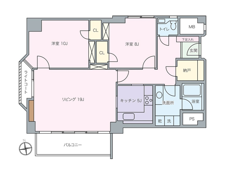 麹町三番町マンション　612号室の間取り図