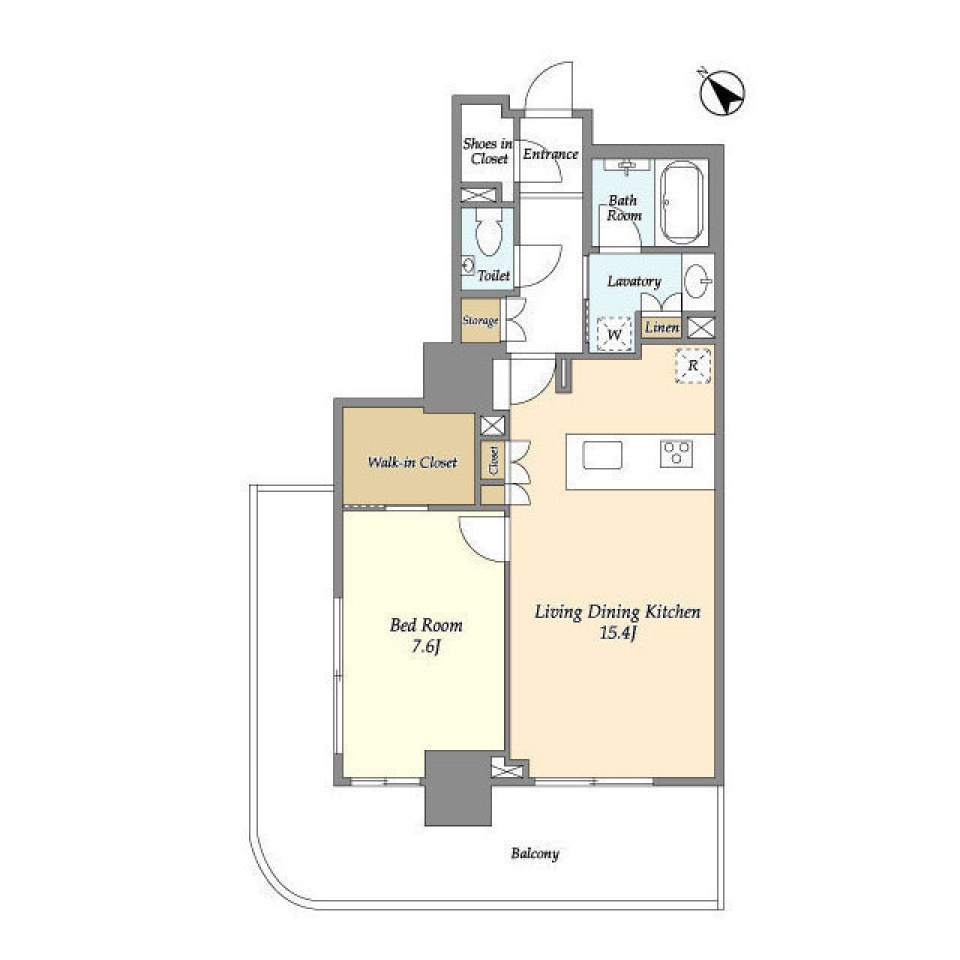フロンティア新宿タワー　1014号室の間取り図