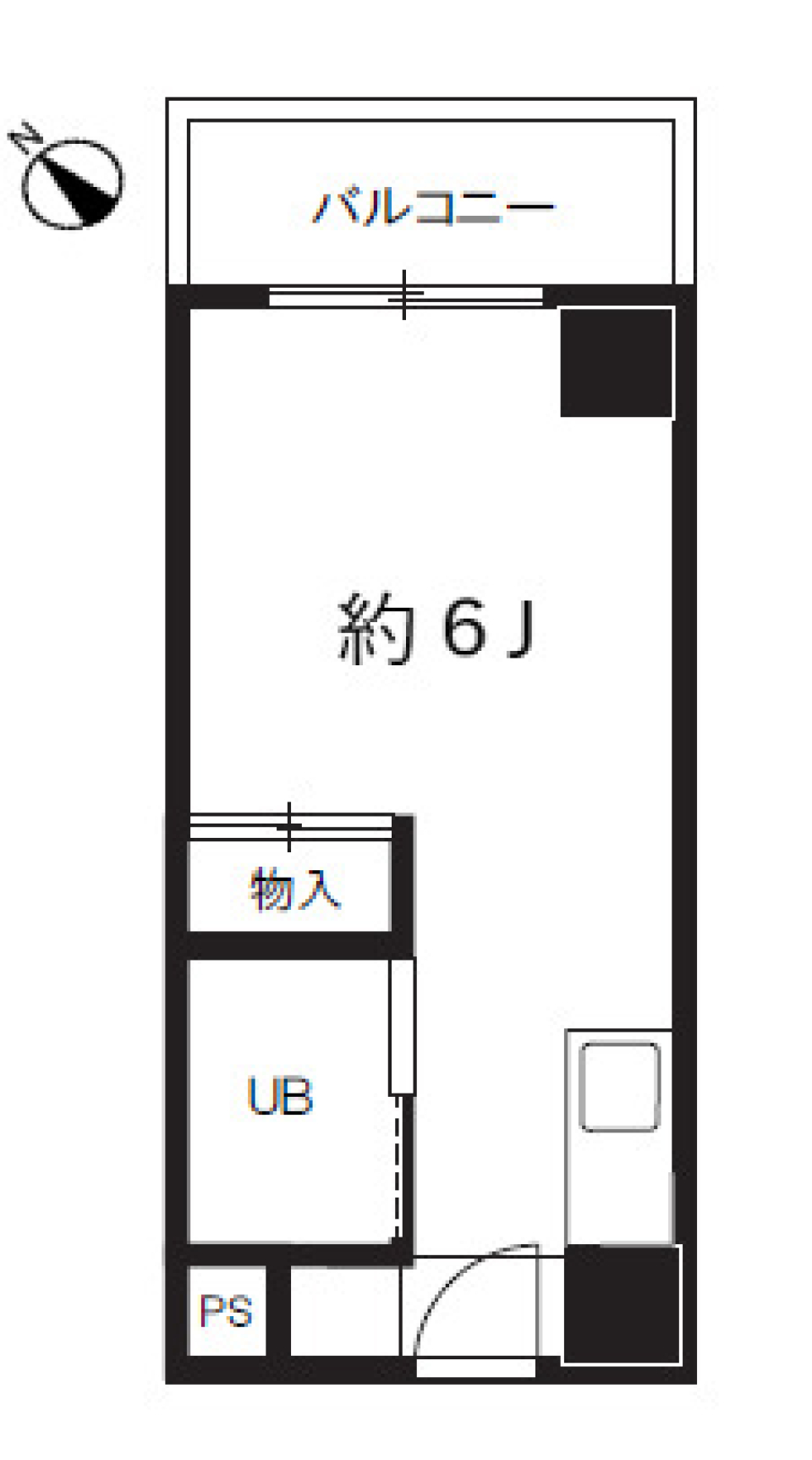 セントラル本厚木　406号室の間取り図