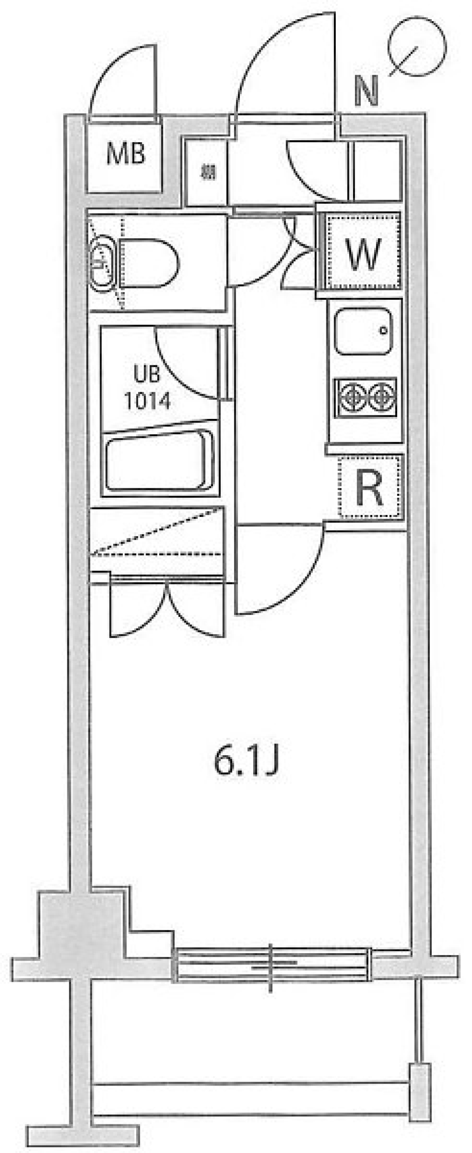 エルヴィエントアース墨田吾妻　213号室［ペット可］の間取り図
