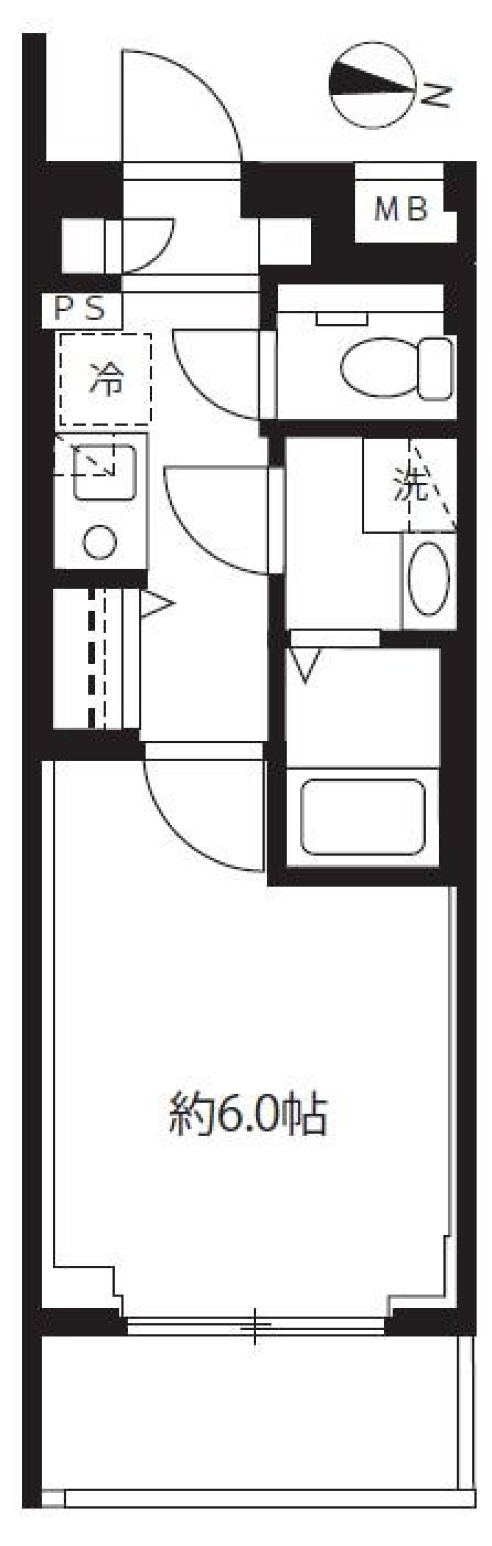 アゼスト柴又　203号室［ペット可］の間取り図