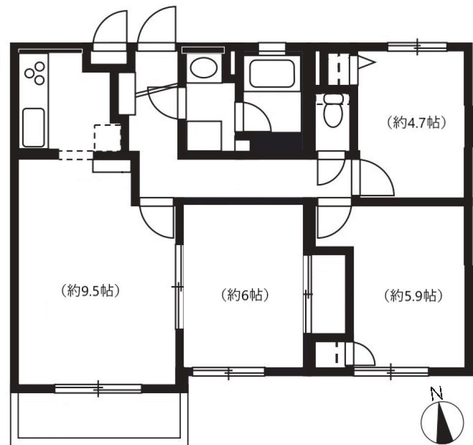 ファミール聖蹟桜ヶ丘　503号室の間取り図