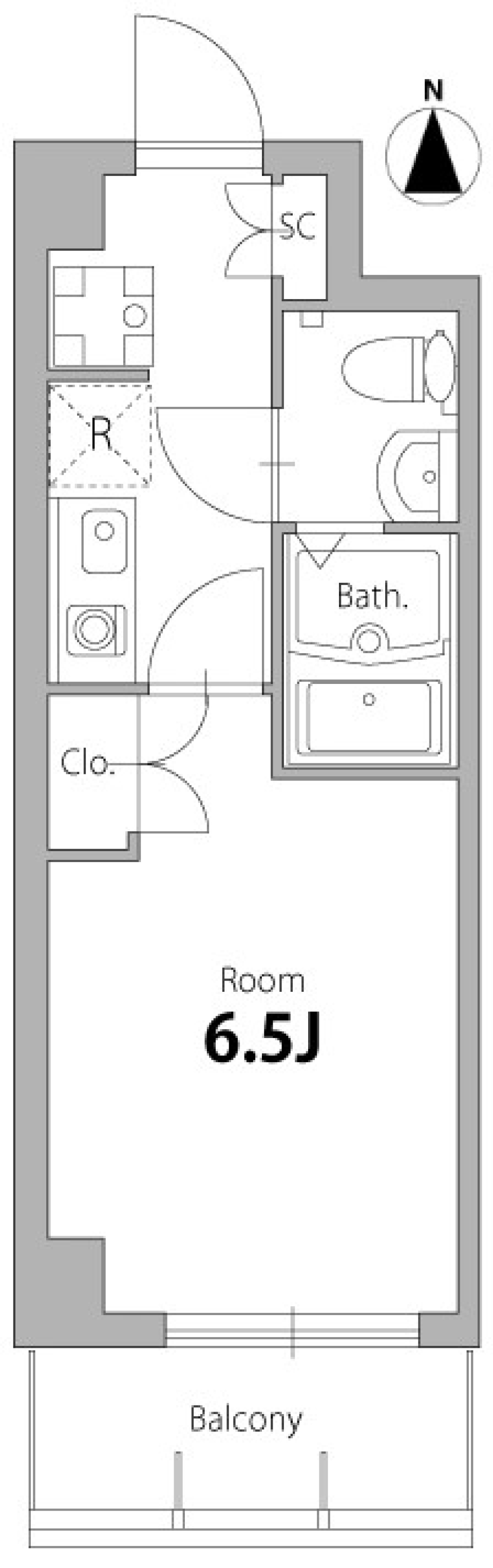 ルポール北加瀬　210号室の間取り図