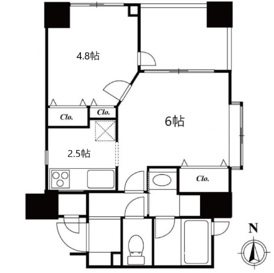 ガーデン代々木参宮橋　206号室［ペット可］の間取り図