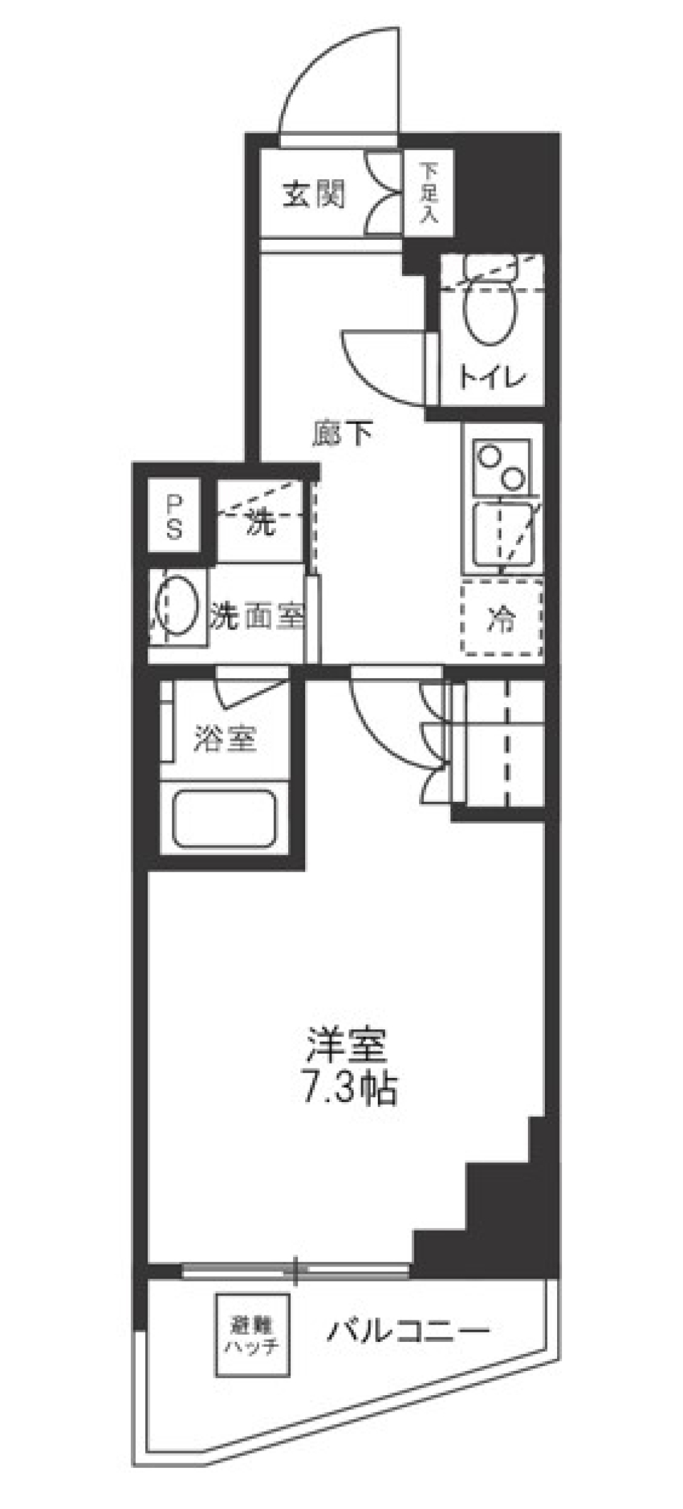 ベルシード東十条ツインズビー　303号室［ペット可］の間取り図