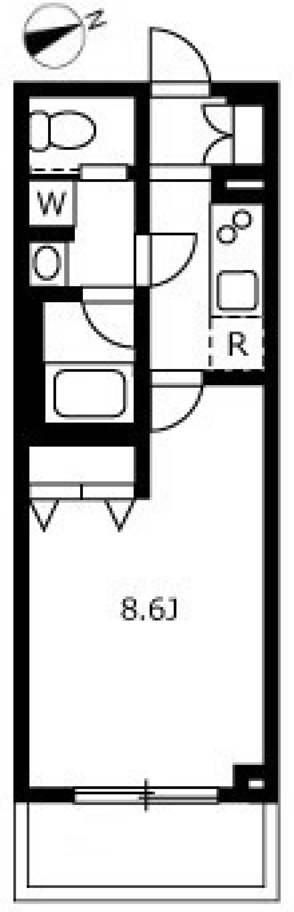 レガリス新宿落合　106号室の間取り図