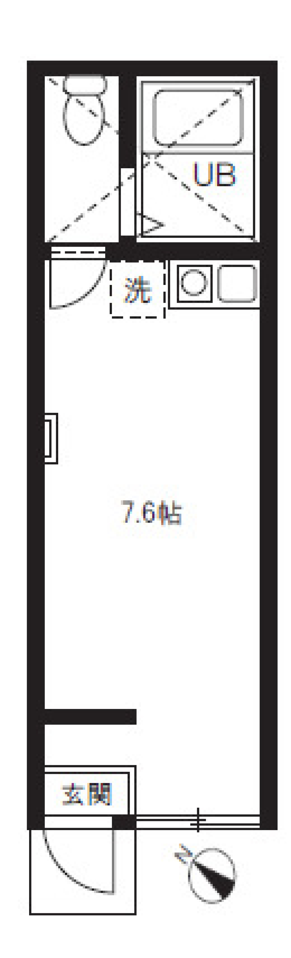 アークヒルズ横浜　102号室［ペット可］の間取り図