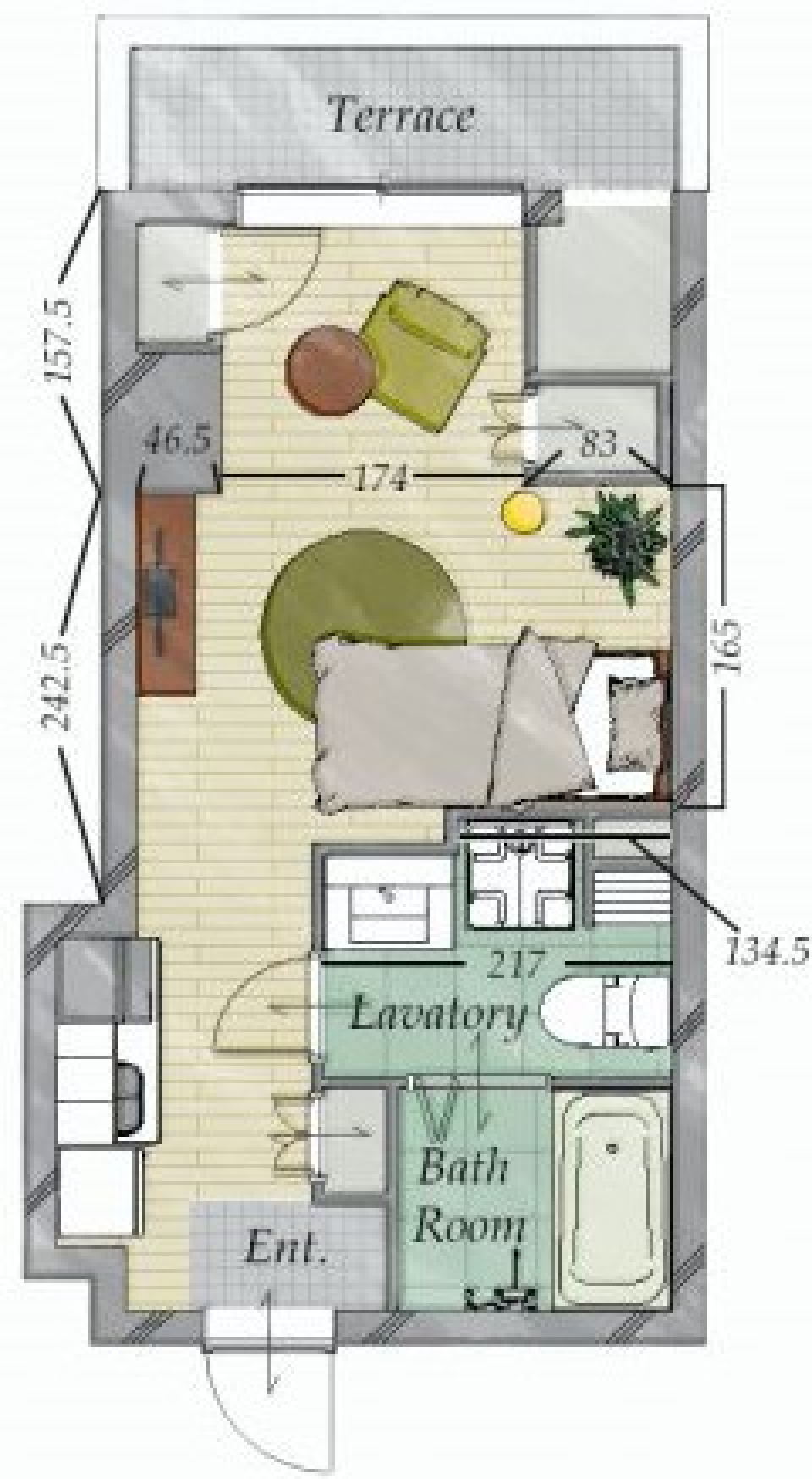 ガーデン代々木八幡　101号室の間取り図