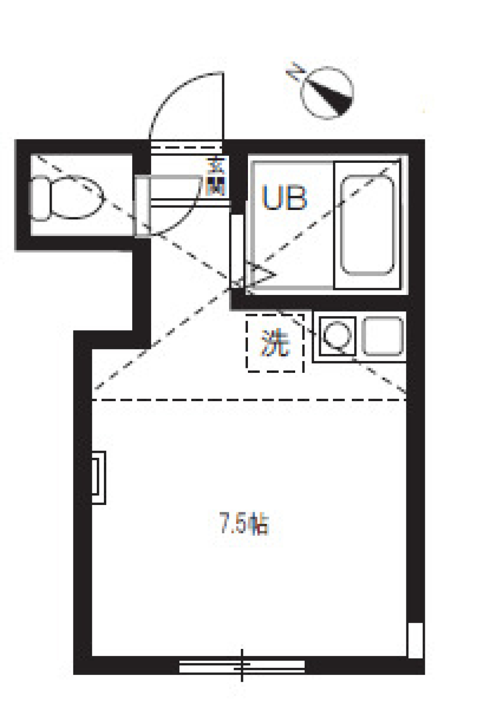アークヒルズ横浜　0106号室［ペット可］の間取り図