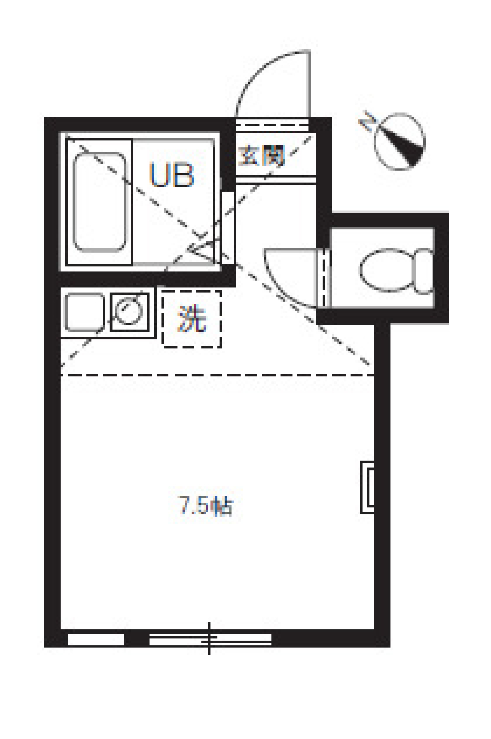 アークヒルズ横浜　105号室［ペット可］の間取り図