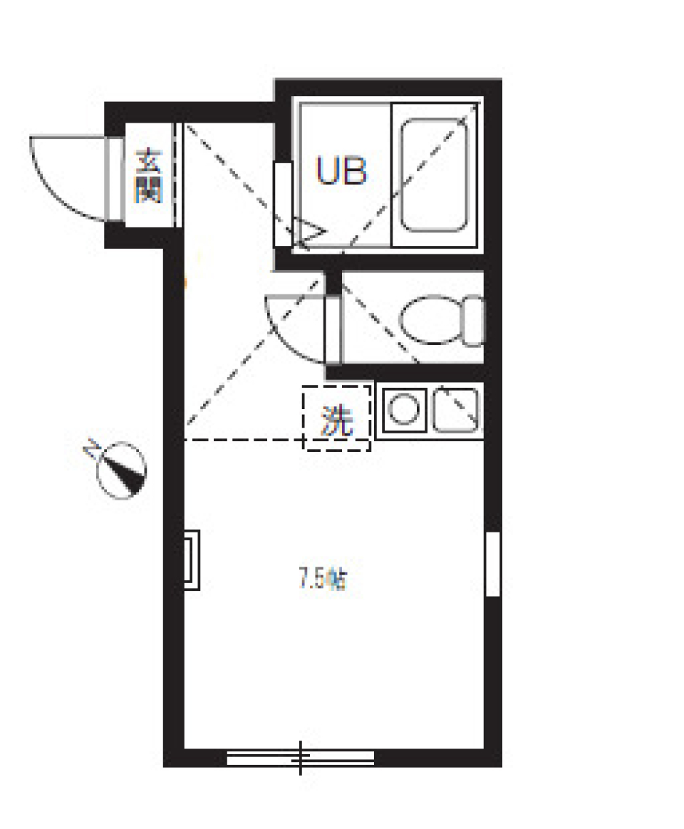アークヒルズ横浜　0107号室［ペット可］の間取り図