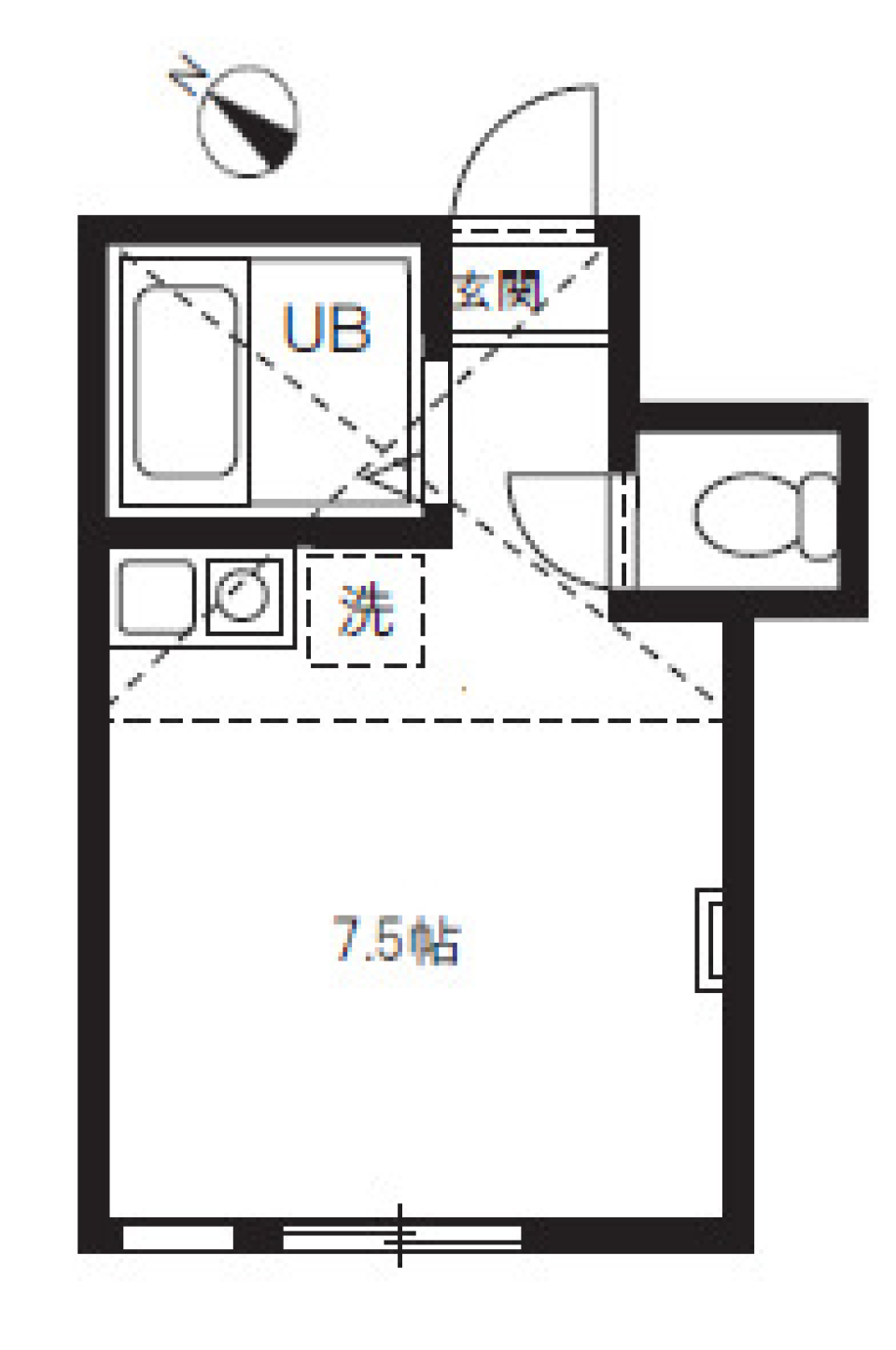 アークヒルズ横浜　0205号室［ペット可］の間取り図
