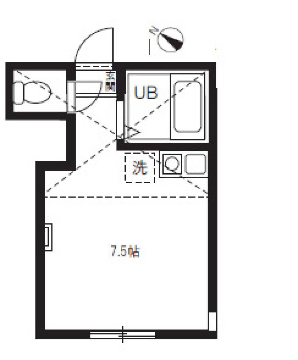 アークヒルズ横浜　0206号室［ペット可］の間取り図