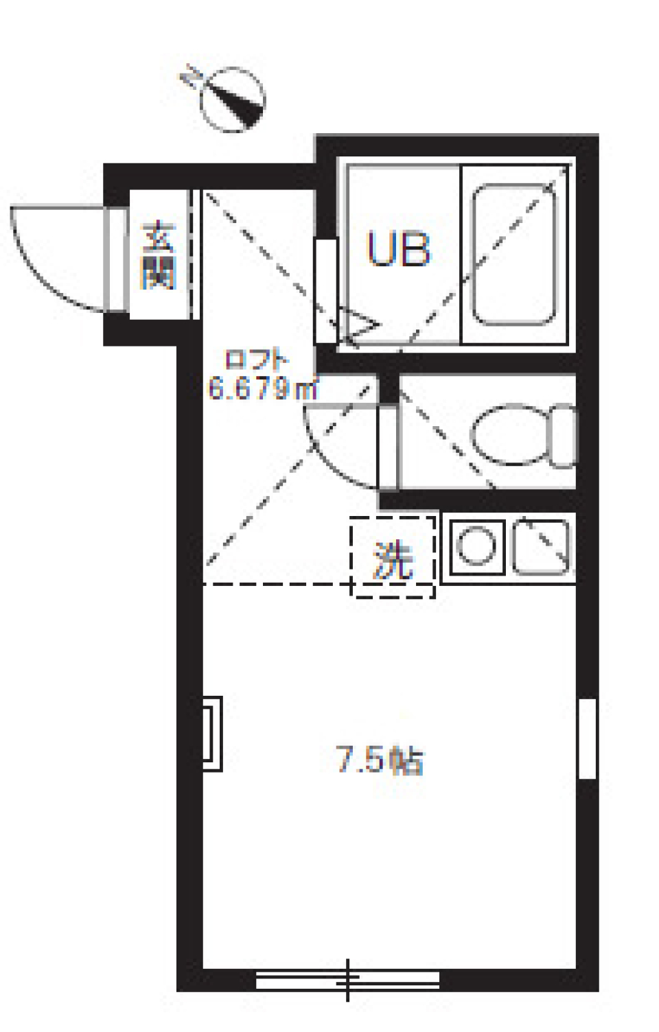 アークヒルズ横浜　0207号室［ペット可］の間取り図