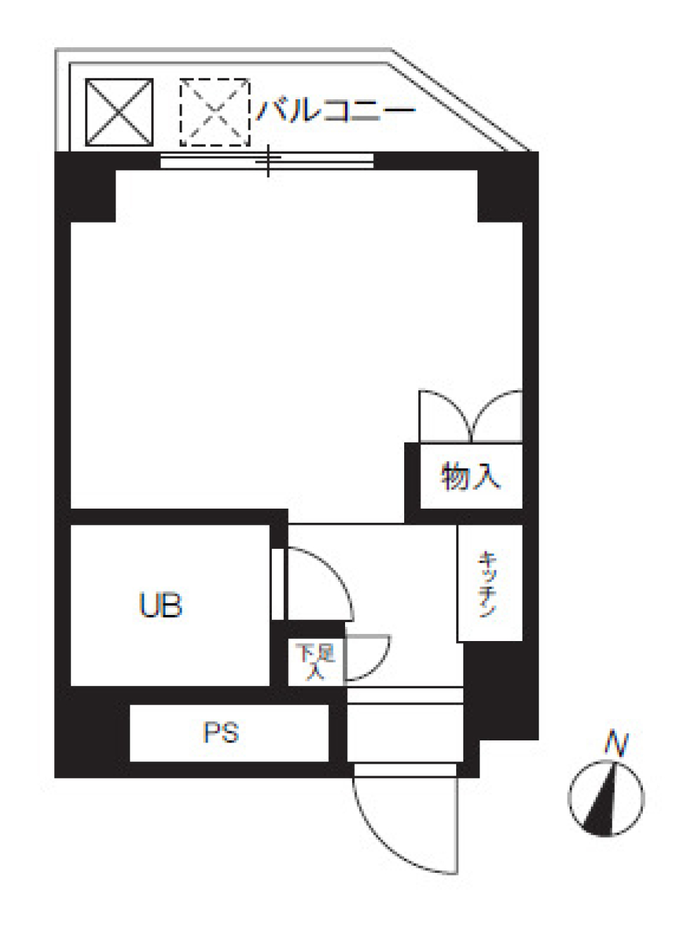 スカイコート西横浜　401号室の間取り図