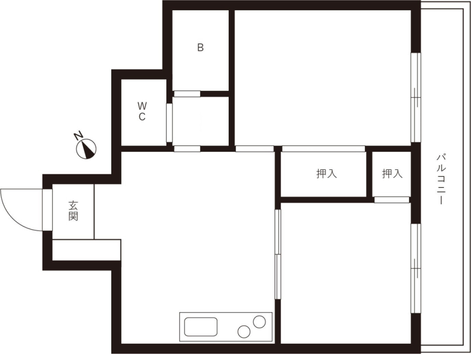 パークサイド南大井　207号室の間取り図