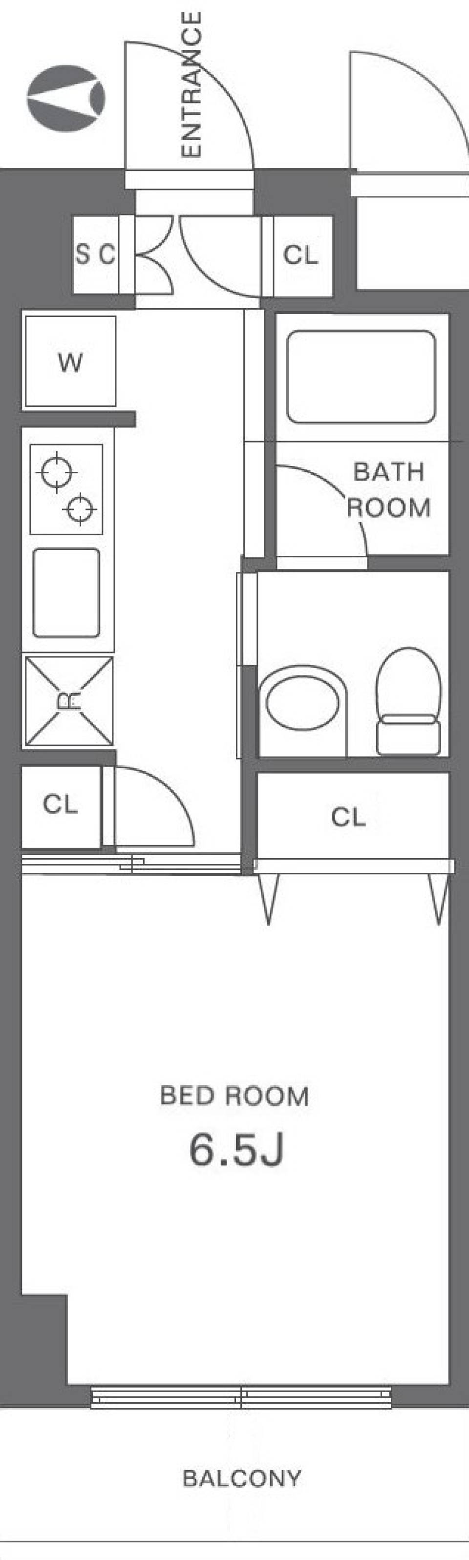 ガーデン萩中　408号室の間取り図
