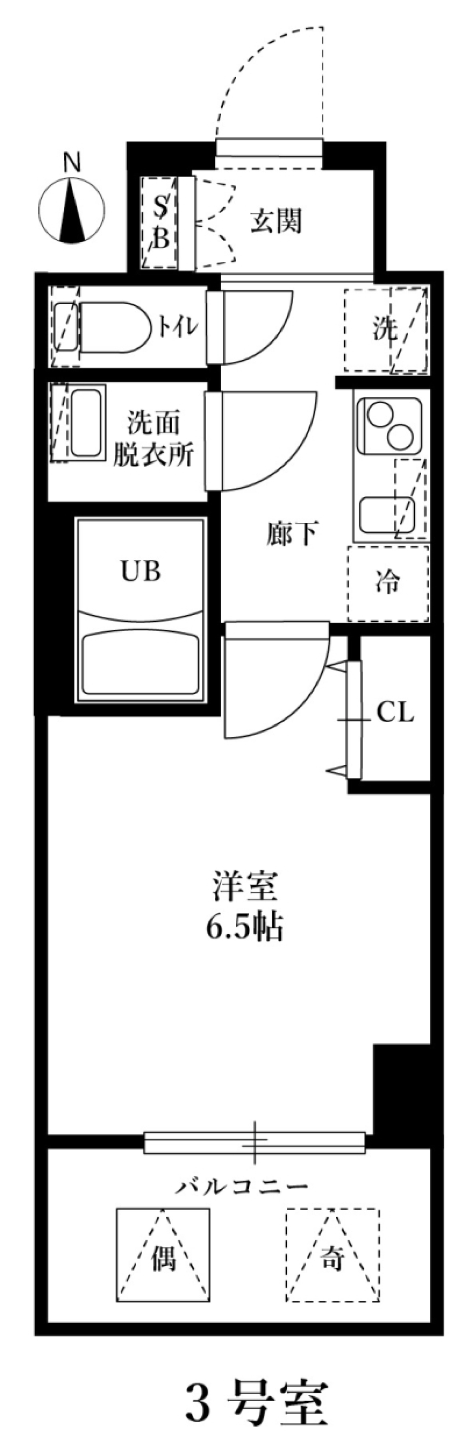 アルティザ江坂　1003号室［新築］の間取り図