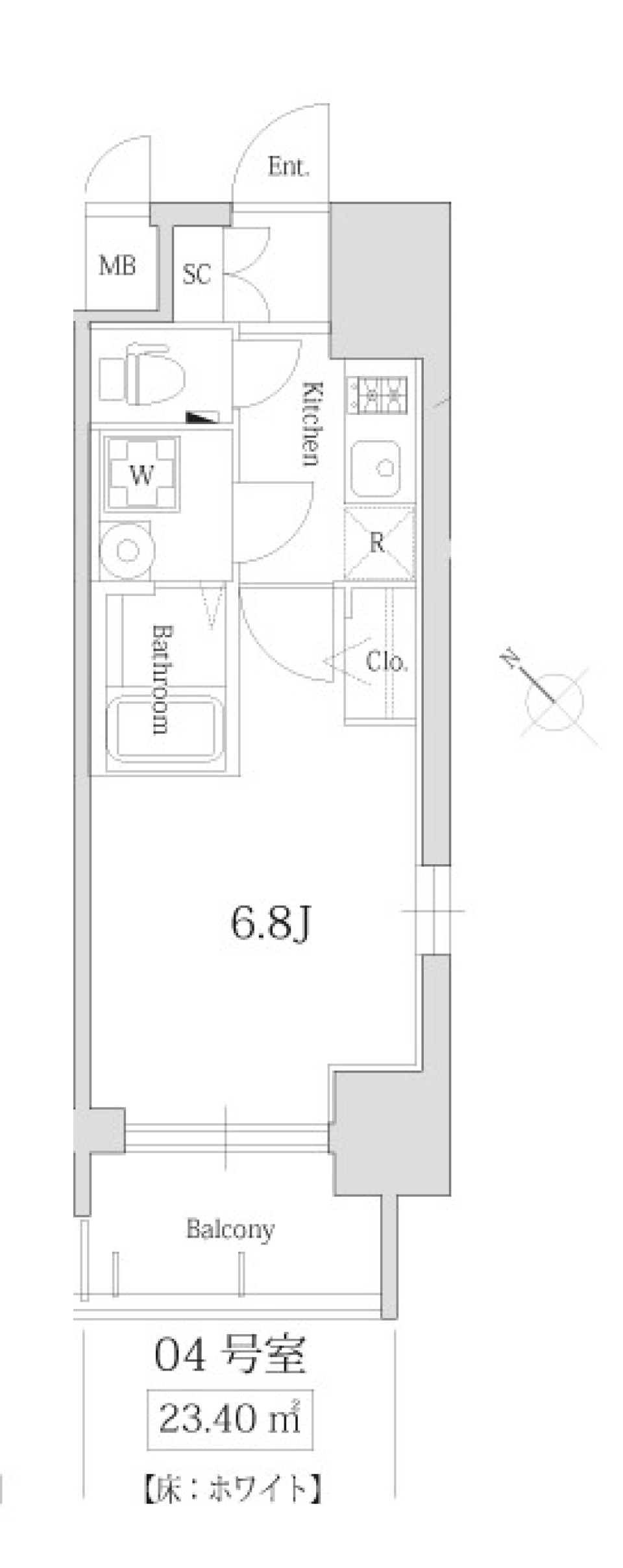 エスリード阿波座レジデンス　704号室［ペット可］の間取り図