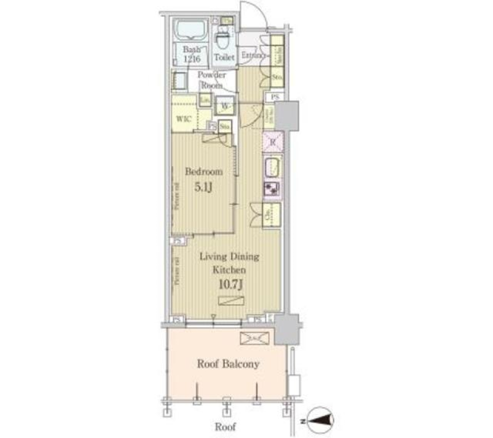 パークアクシス池田山　428号室［ペット可］の間取り図
