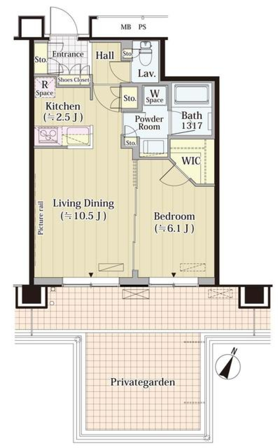 メルクマール京王笹塚レジデンス　1006号室の間取り図