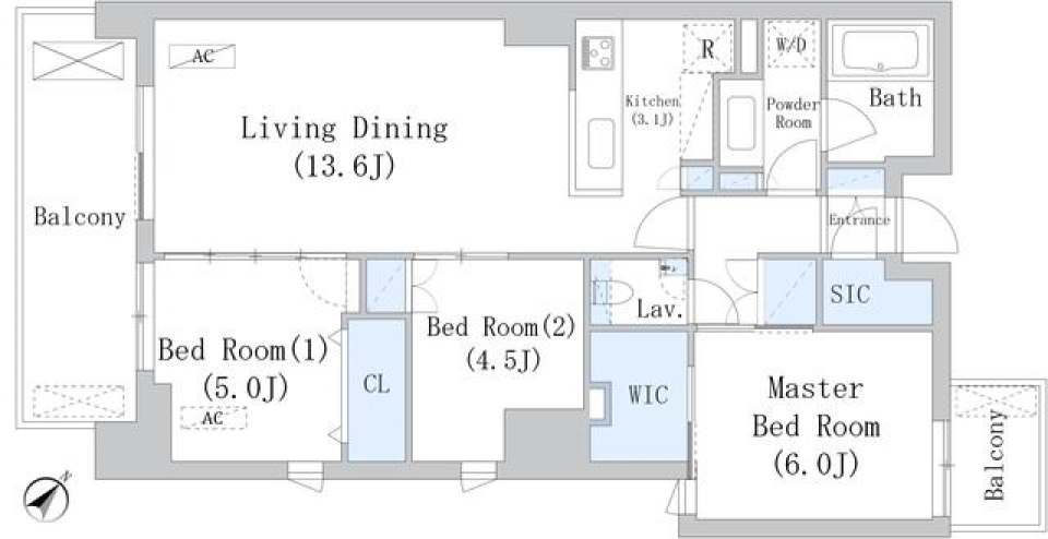 パークアクシス千川　405号室［ペット可］の間取り図