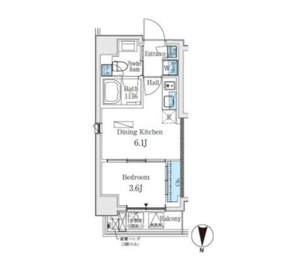 ルーエ中野坂上　706号室の間取り図