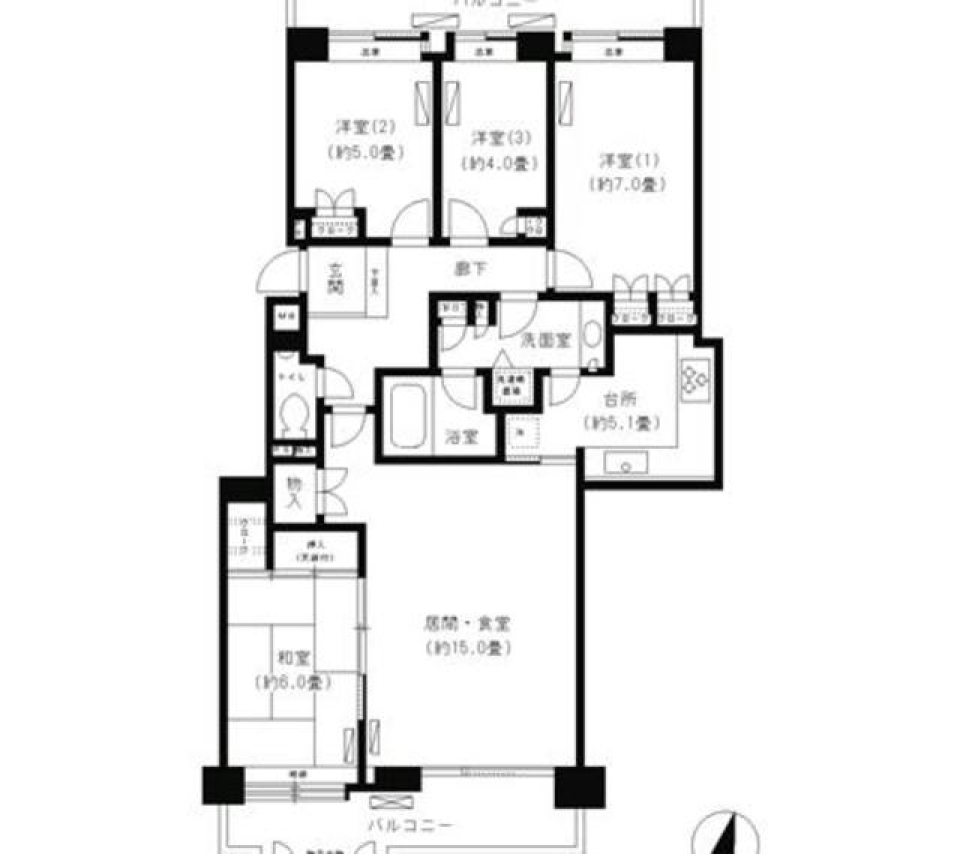 パークシティ本牧Ｉ棟　1006号室の間取り図