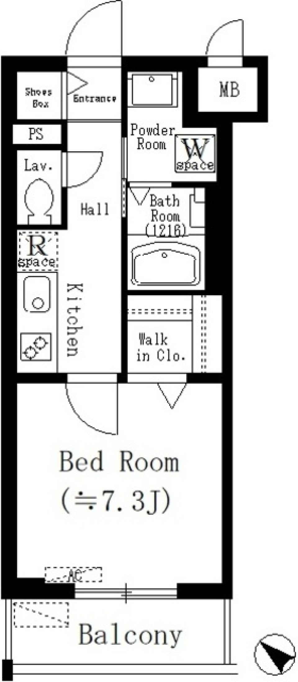ルーチェ六義園　207号室の間取り図
