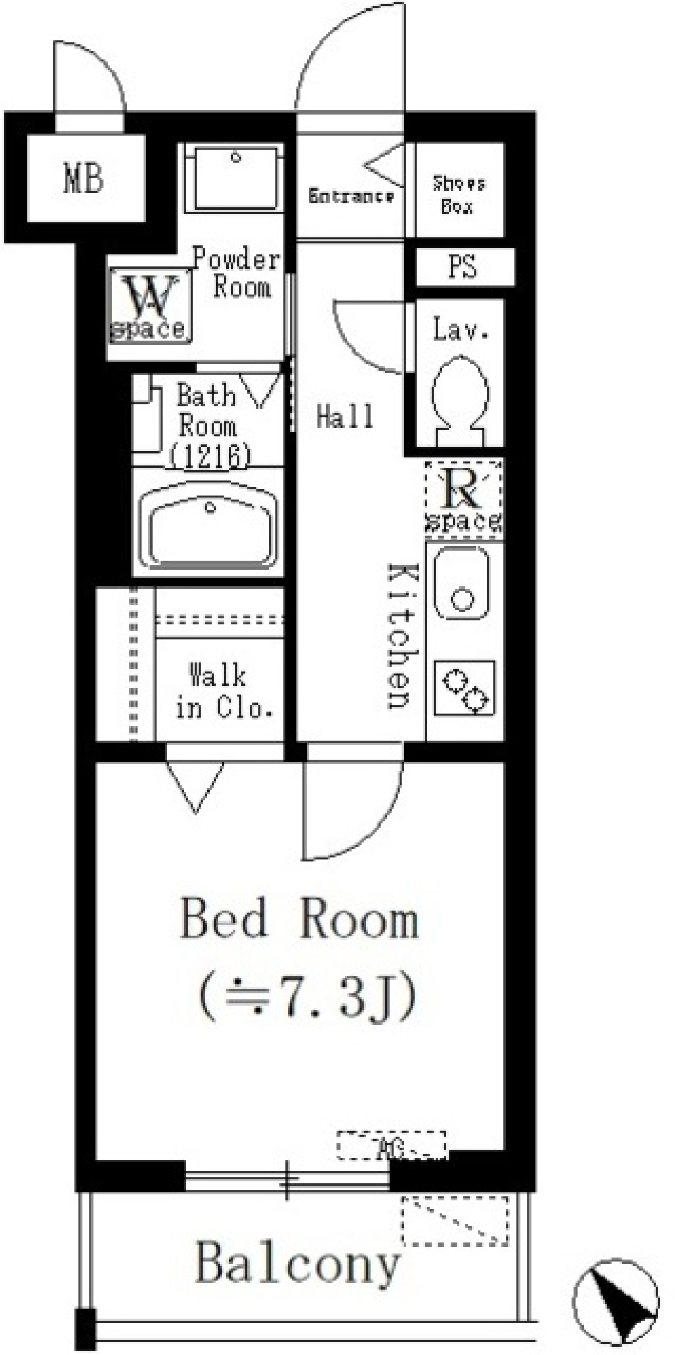 ルーチェ六義園　208号室の間取り図