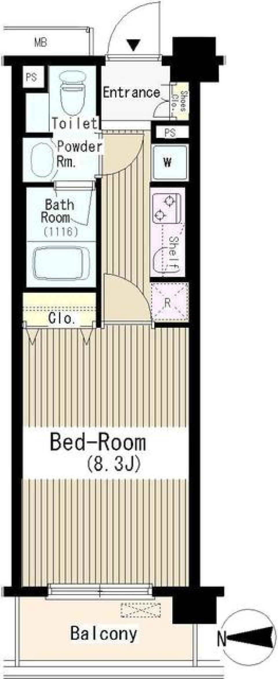 クラッサ中野　507号室の間取り図