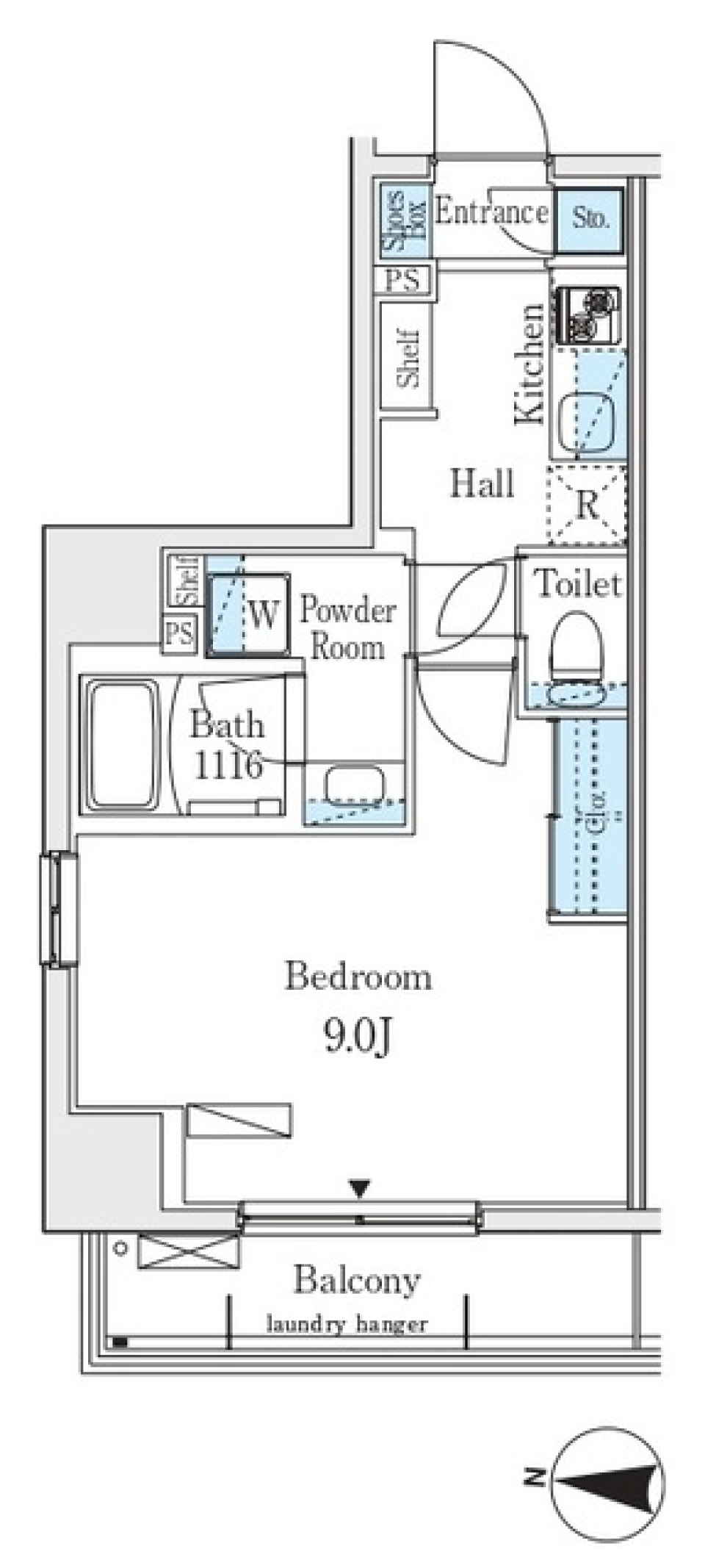プライマル江東住吉　604号室の間取り図