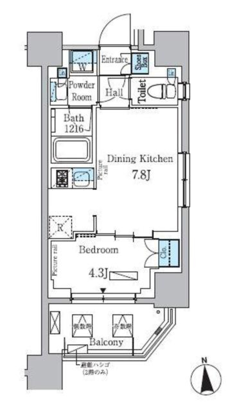 パークアクシス学芸大学レジデンス　903号室［ペット可］の間取り図