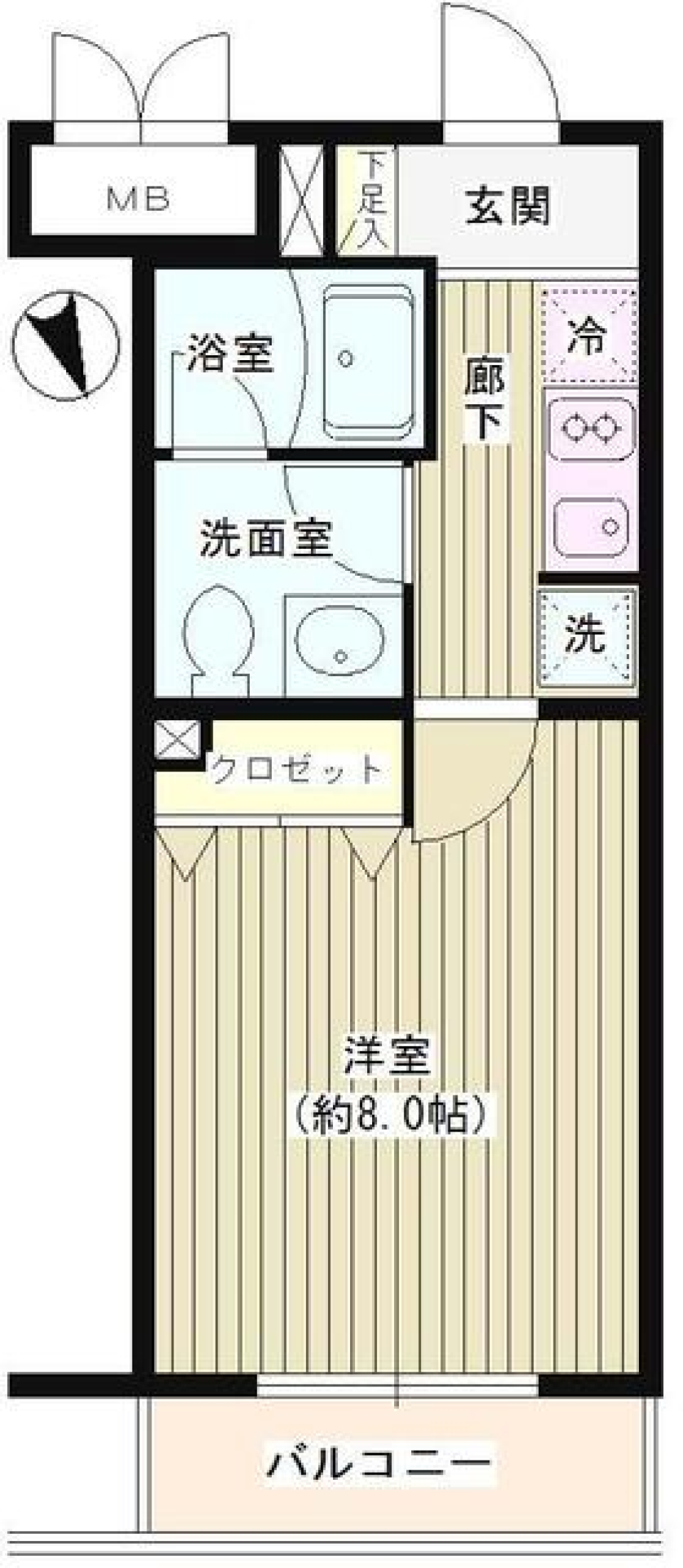 ジーリョ自由が丘　204号室の間取り図
